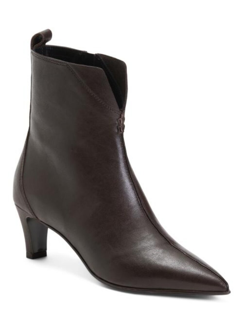 NAPOLEONI Made In Italy Leather Booties With Stiletto Heel